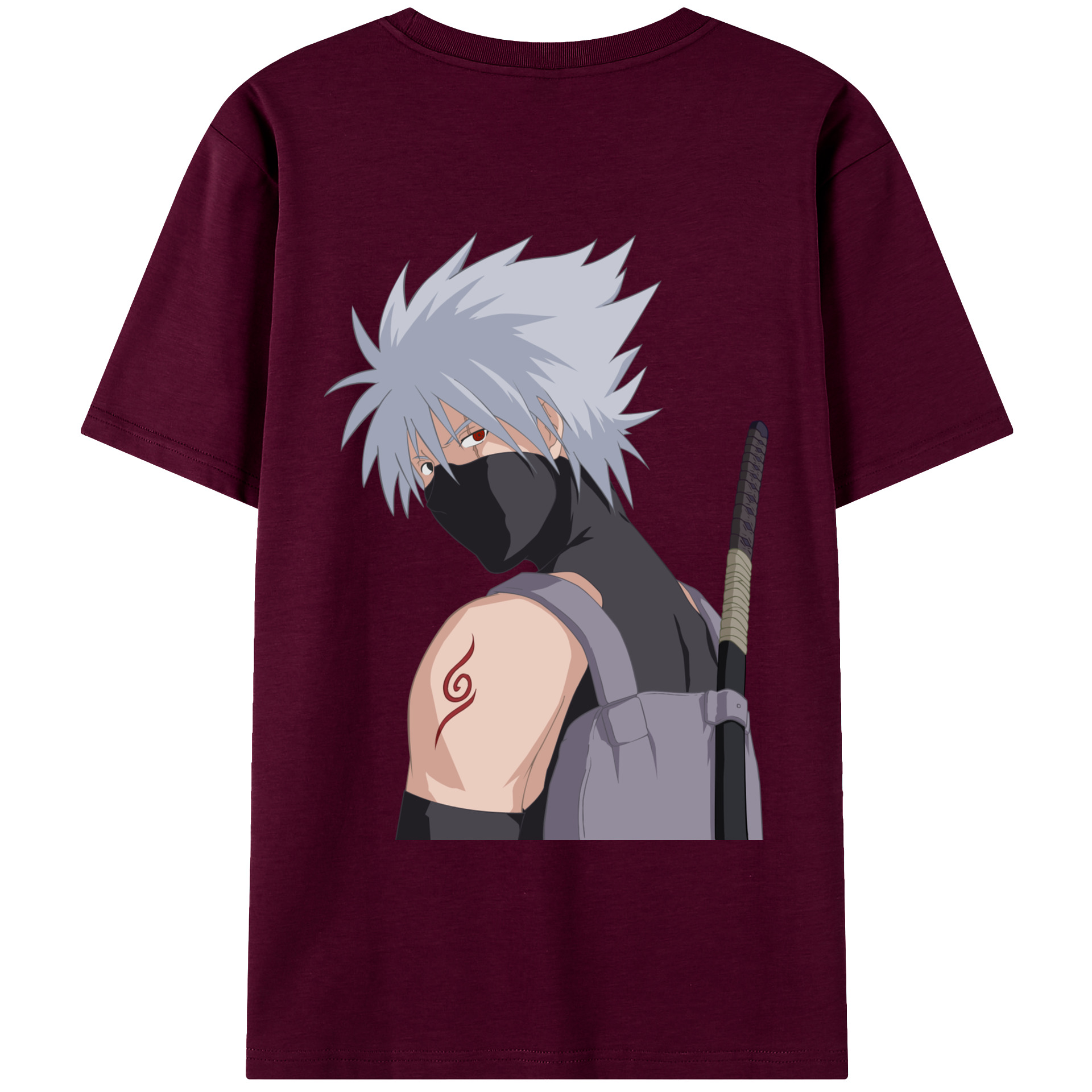 （画像用） NARUTO -ナルト- はたけ カカシ Hatake Kakashi レディース半袖Tシャツ(バックプリント)